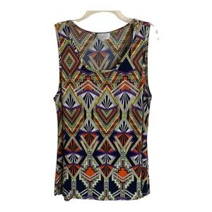VTG Jon Den Size XL Sleeveless Tank Top #Colorful #Geometric #HippieVibe #Tribal